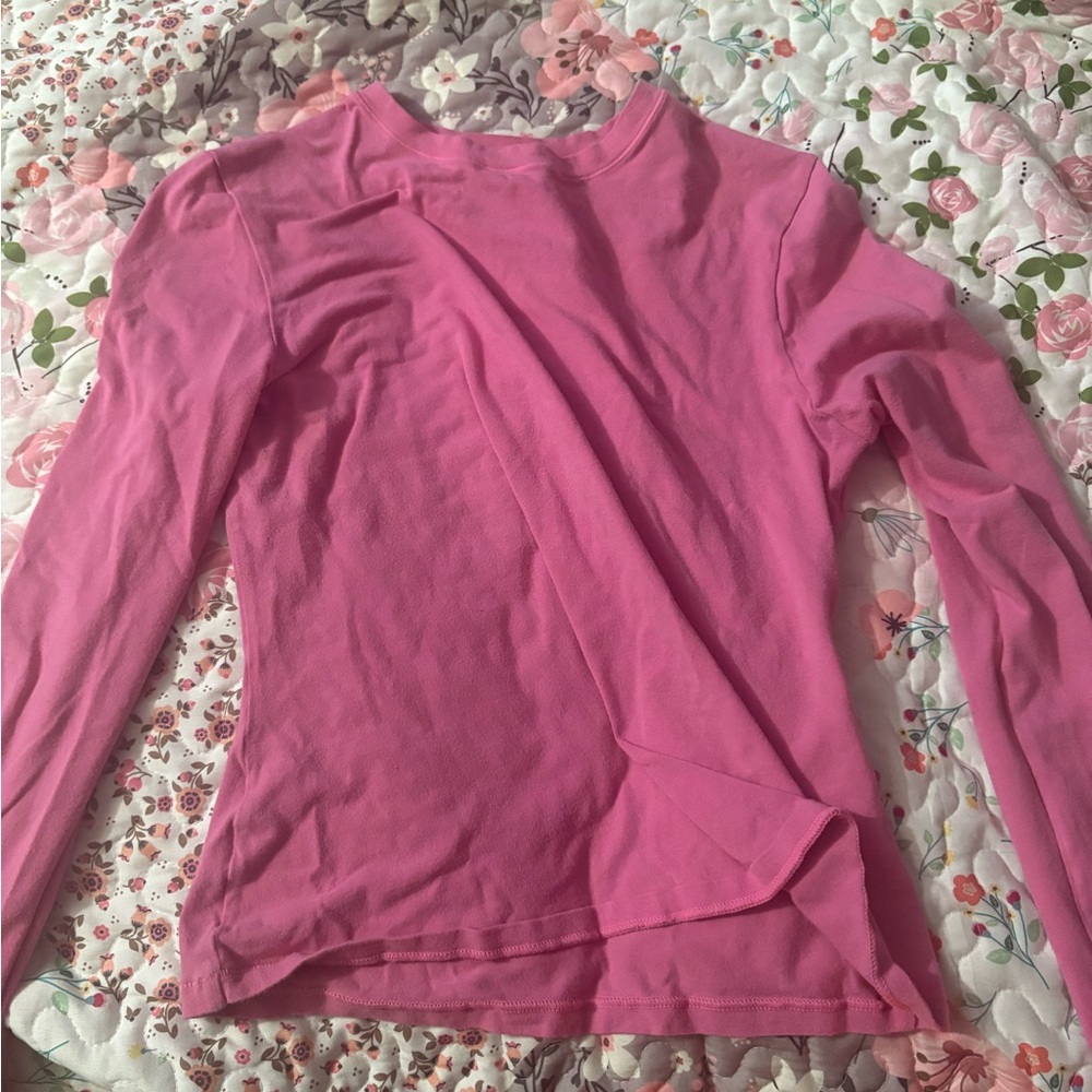 SKIMS Vibrant Pink Long Sleeve Cotton Jersey color not sold anymore